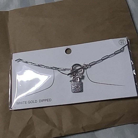 White Gold Dipped Necklace - Picture 1 of 8